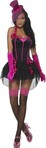 Costume Burlesque nero - fucsia